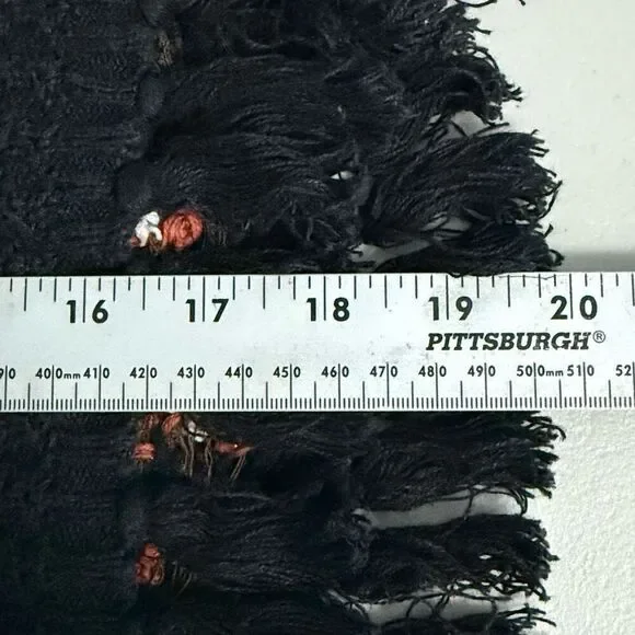 Vintage‎ Knit Fringe Grandma Sweater Womens M Multicolor Cottagecore Patchwork - Picture 9 of 9